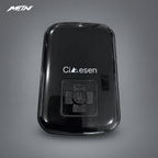 Portable wireless tire inflator product view on light charcoal MTN background