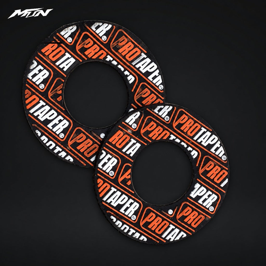 Grip donut rings that stop hands sliding into the grip flange