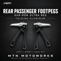 Rear Passenger Footpegs | Folding Aluminum | Sur-Ron Ultra Bee | MTN MOTOWORKS E-Moto Performance Parts & Accessories#