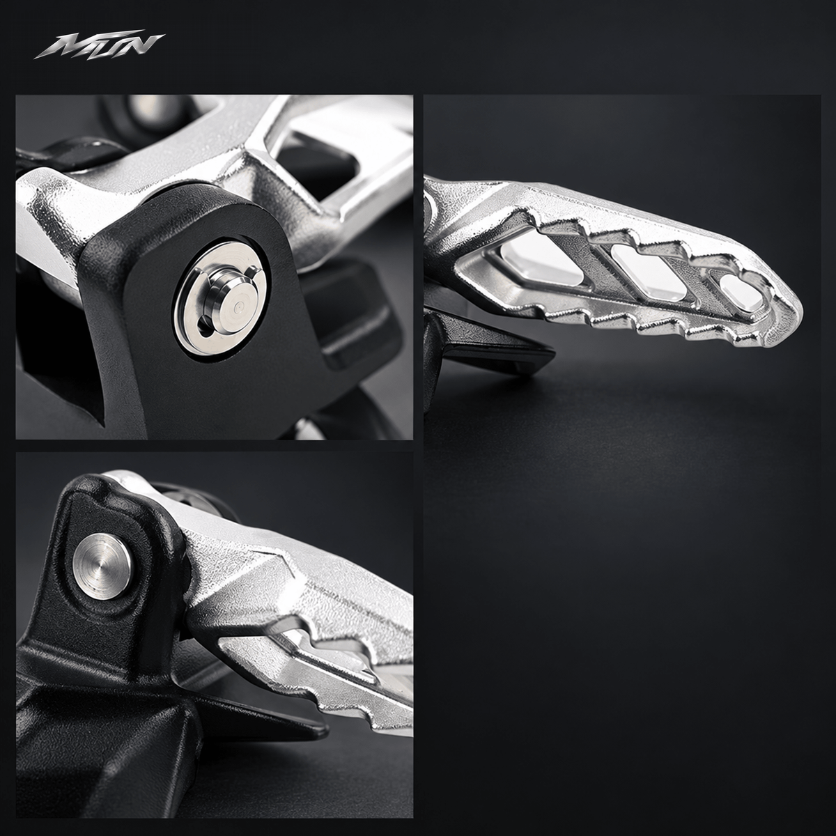 Rear Passenger Footpegs | Folding Aluminum | Sur-Ron Ultra Bee | MTN MOTOWORKS E-Moto Performance Parts & Accessories#