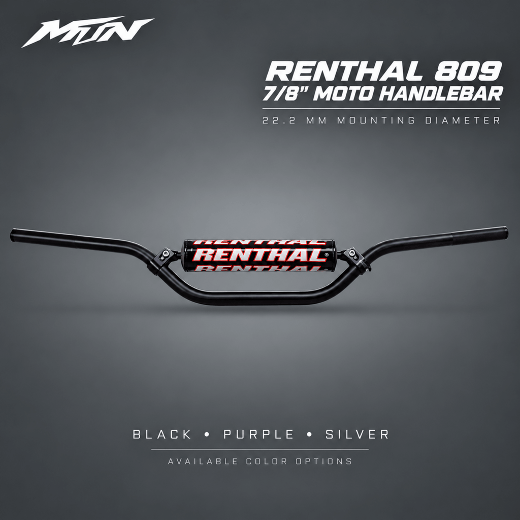 Renthal 809 7/8" Moto Handlebar | RC High Bend | MTN MOTOWORKS E-Moto Performance Parts & Accessories#
