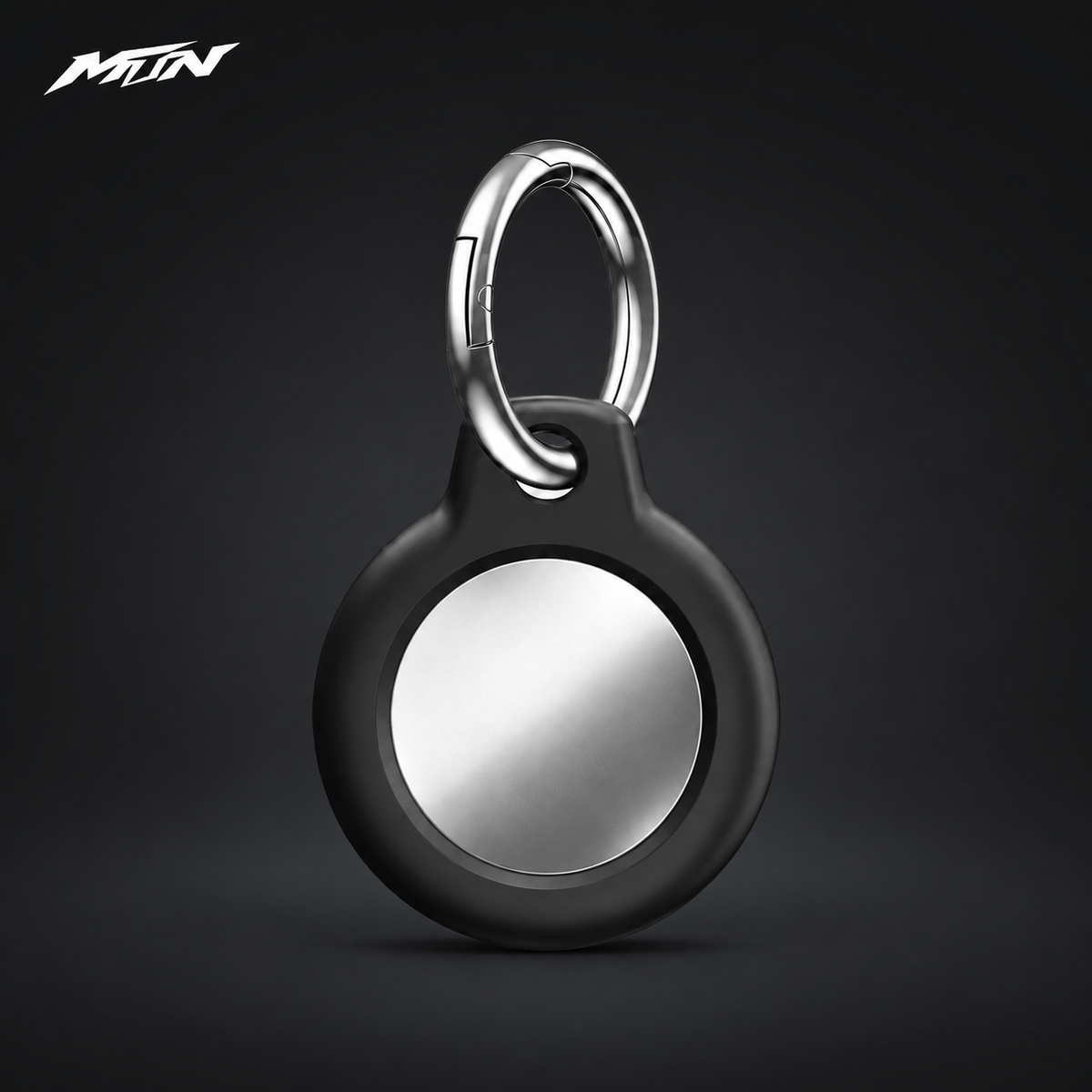 Shockproof AirTag Keychain Holder – Black