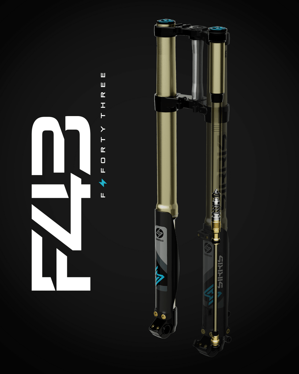 Sirris F43 Closed-Cartridge Fork | Surron Ultra Bee | MTN MOTOWORKS E-Moto Performance Parts & Accessories