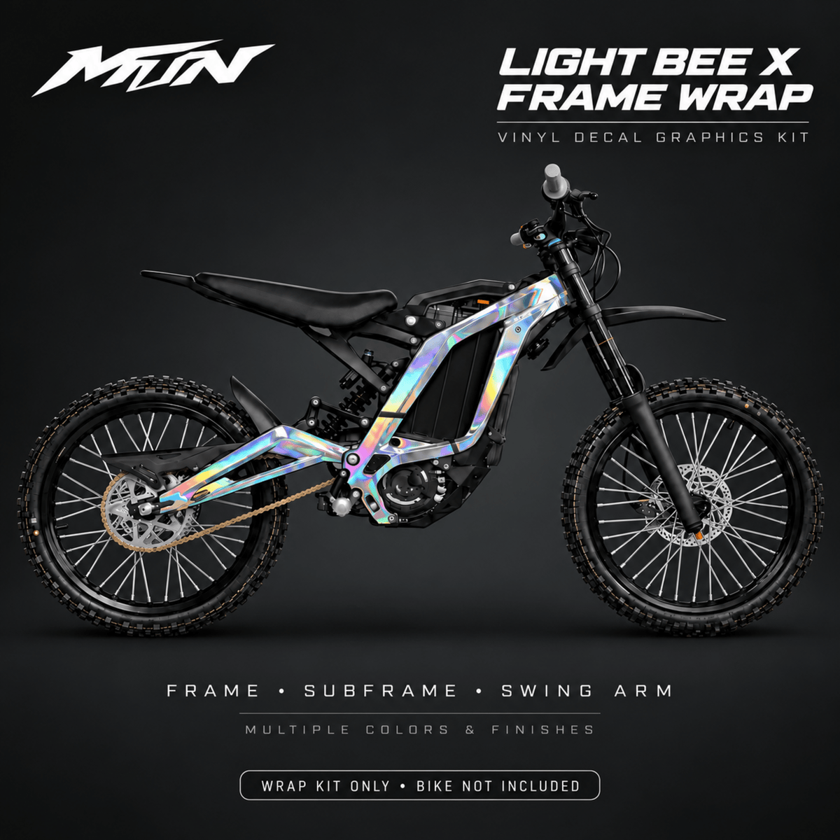 Sur-Ron Light Bee X Frame Wrap | Vinyl Decal Graphics Kit | MTN MOTOWORKS E-Moto Performance Parts & Accessories#