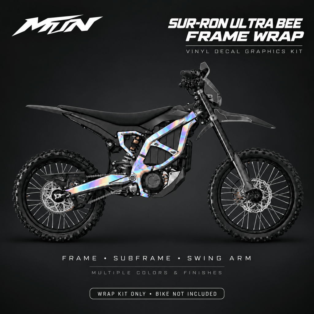 Sur-Ron Ultra Bee Frame Wrap | Vinyl Decal Graphics Kit | MTN MOTOWORKS E-Moto Performance Parts & Accessories#