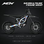 Sur-Ron Ultra Bee Frame Wrap | Vinyl Decal Graphics Kit | MTN MOTOWORKS E-Moto Performance Parts & Accessories#