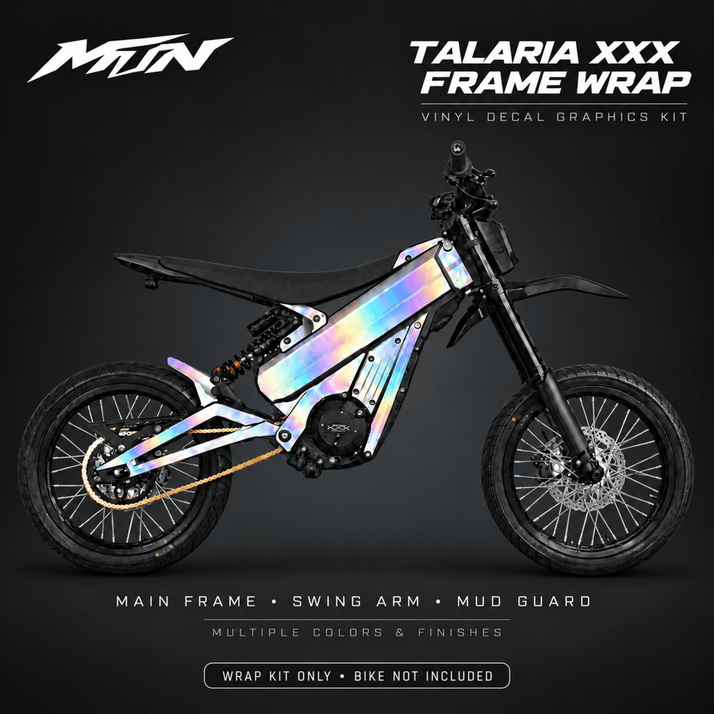 Talaria XXX Frame Wrap | Vinyl Decal Graphics Kit | MTN MOTOWORKS E-Moto Performance Parts & Accessories#