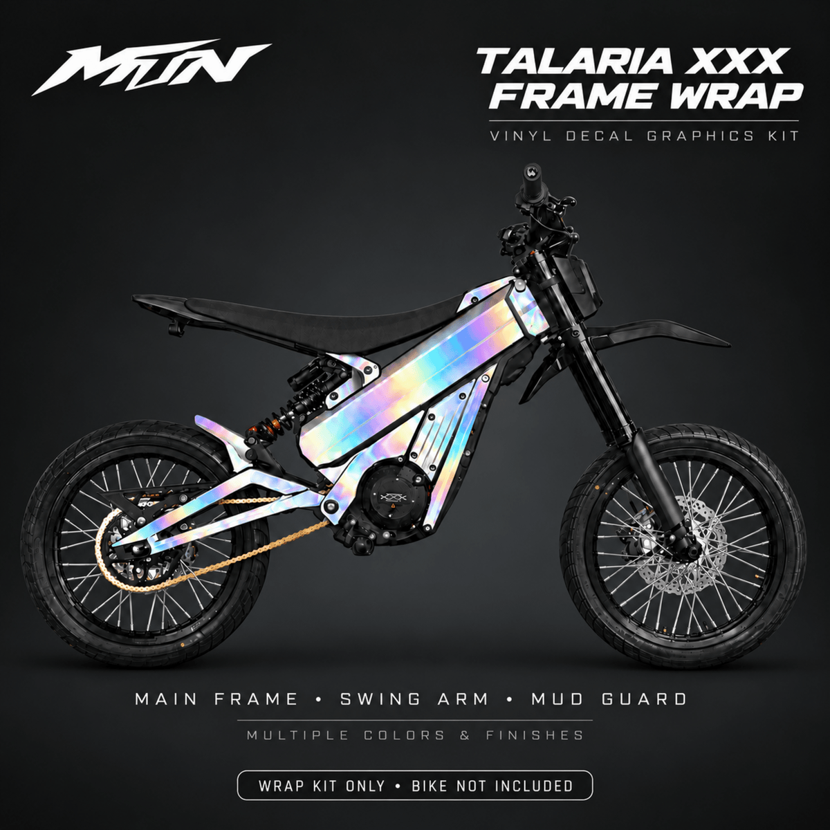 Talaria XXX Frame Wrap | Vinyl Decal Graphics Kit | MTN MOTOWORKS E-Moto Performance Parts & Accessories#