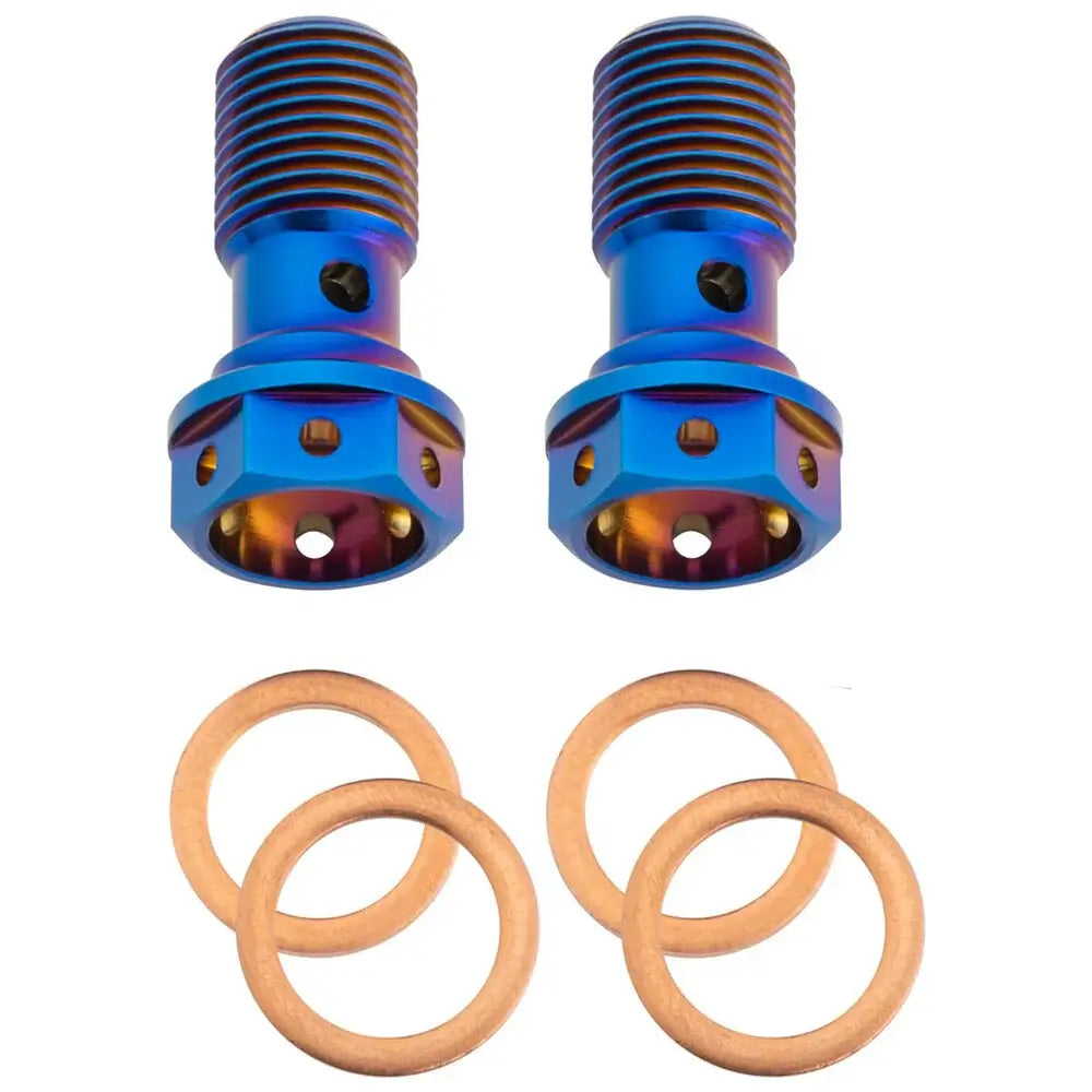 M10 x 1.25 Titanium Banjo Bolt Kit — Grade 5 / 2-Pack