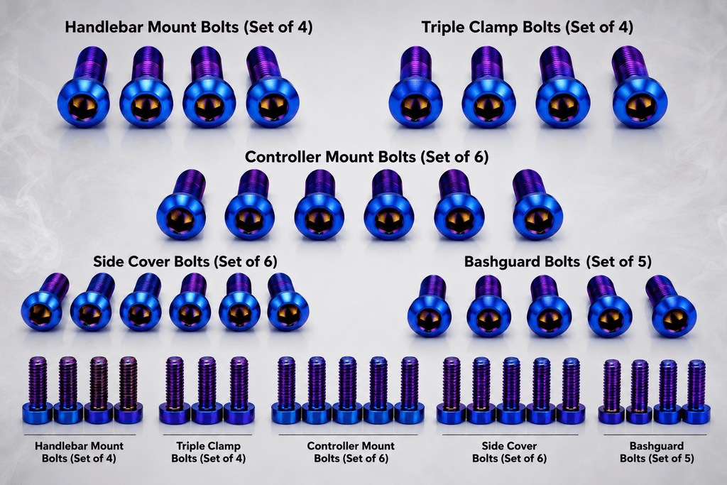 Tuttio Soleil 01 Titanium Bolt Kit | MTN MOTOWORKS E-Moto Performance Parts & Accessories