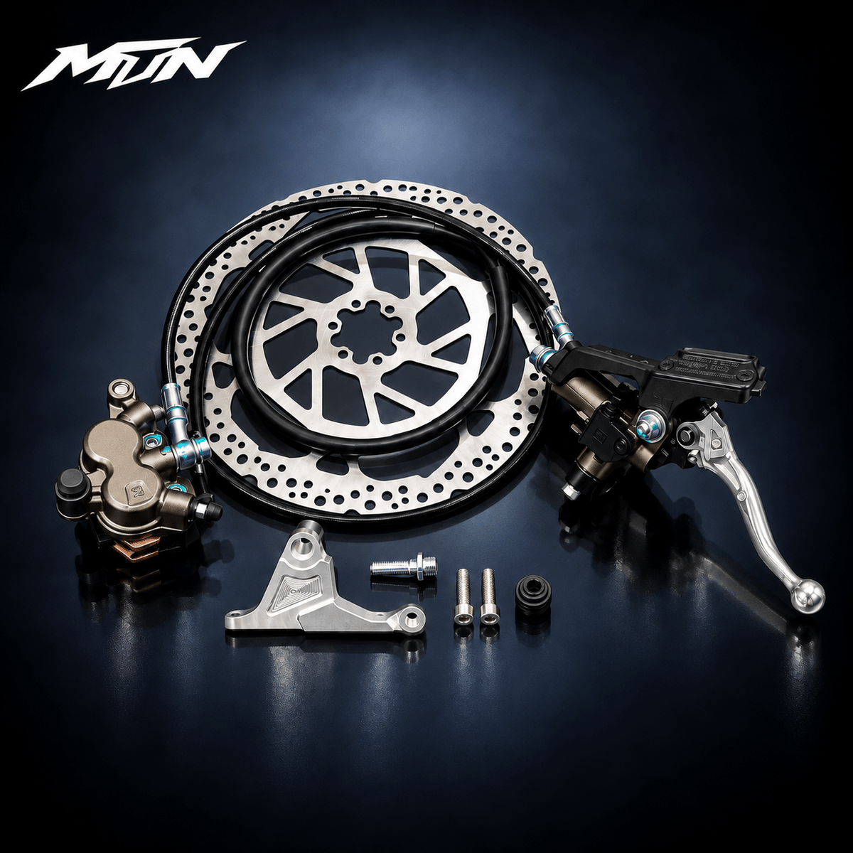SUPER73 brake upgrade kit, Ultra Bee-style lever and hose