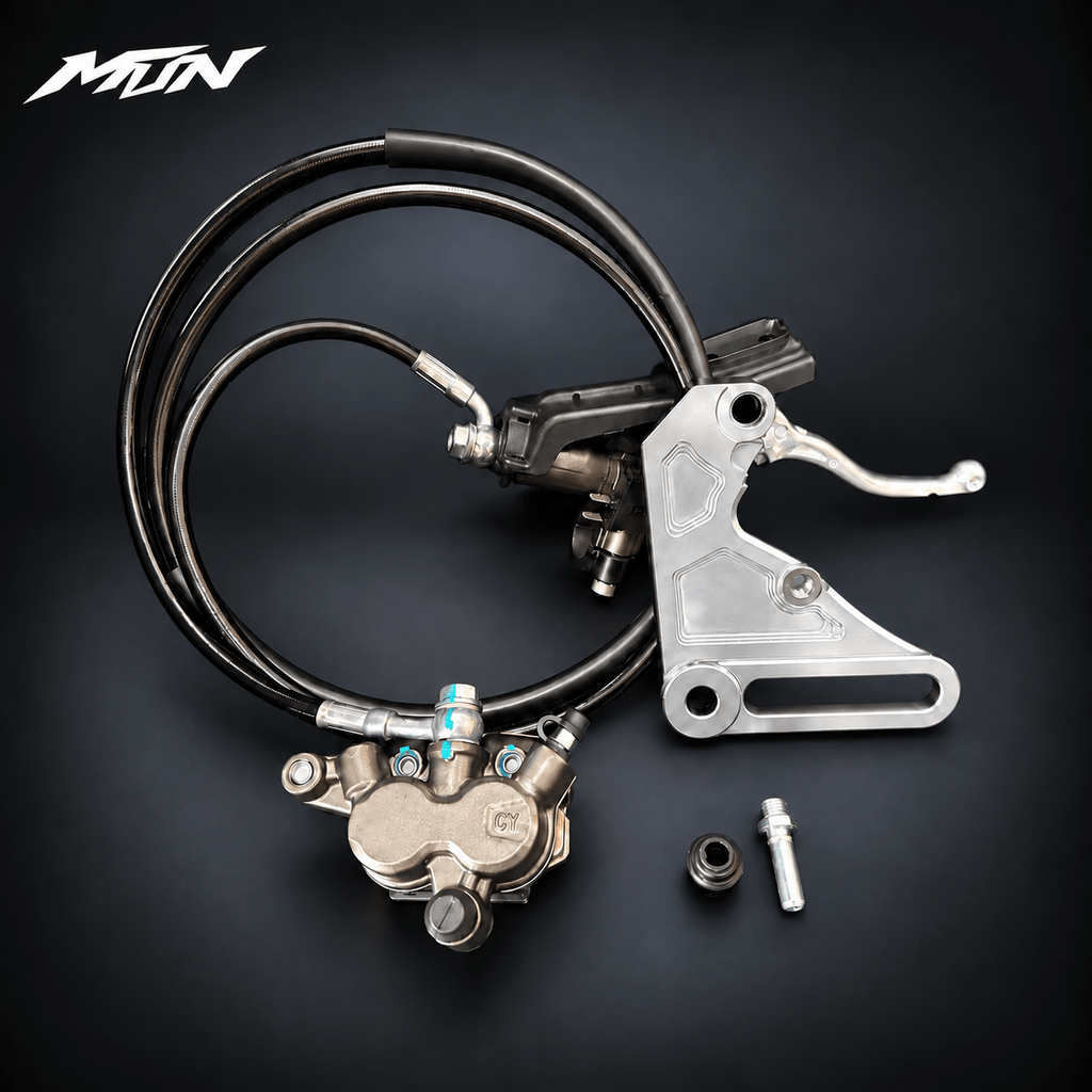 Rear brake upgrade kit in Silver or Black for Strike, Yozma and Tuttio e-motos