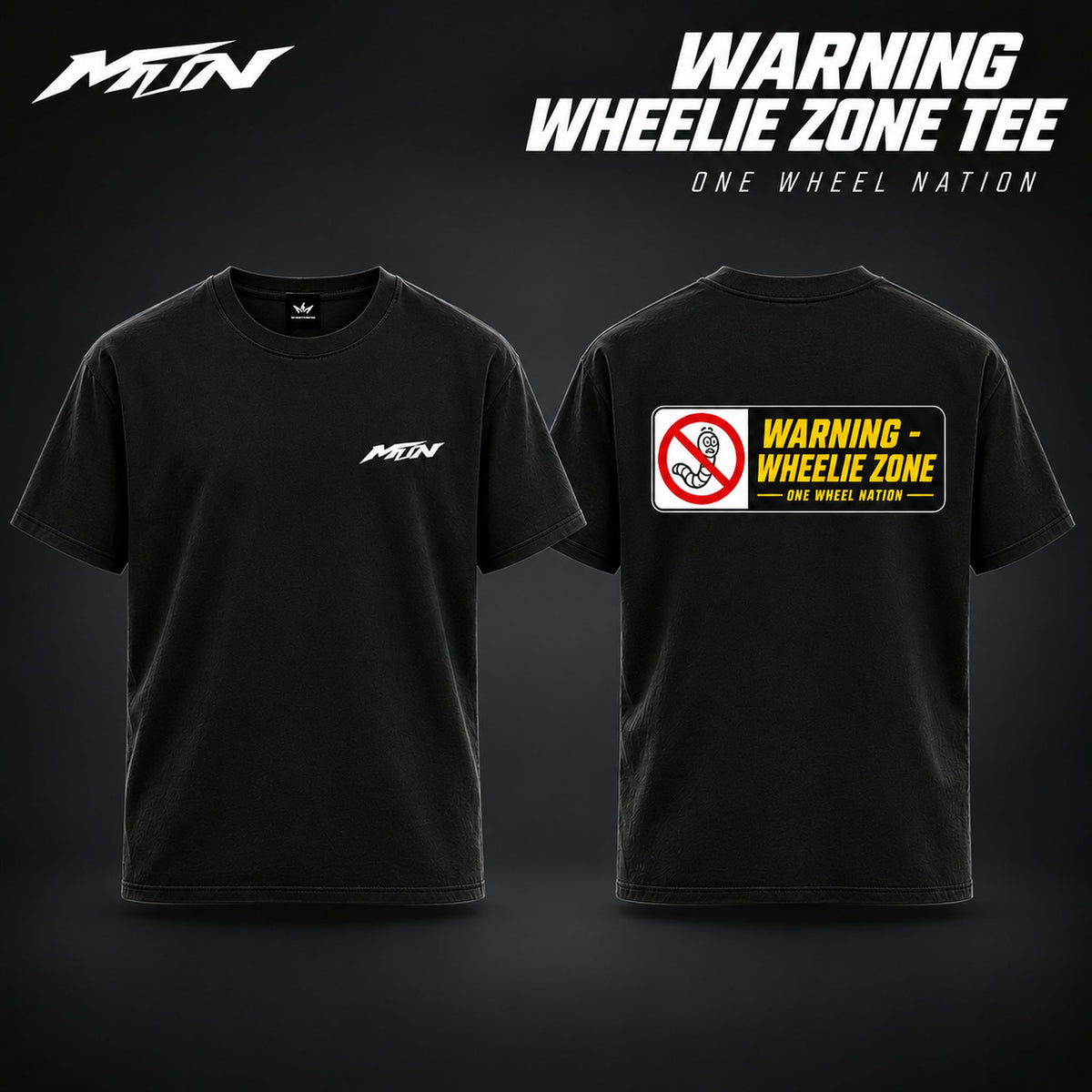 Warning Wheelie Zone Tee | One Wheel Nation